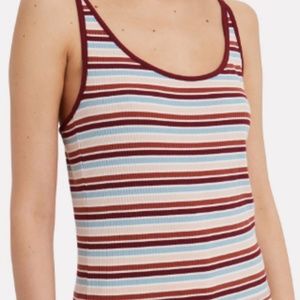 INTERMIX striped ribbed tank top